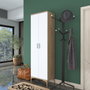 Hanah Home EA116 -2746 Recibidor de Entrada Elegante Nogal y Blanco 60x198x37.5cm